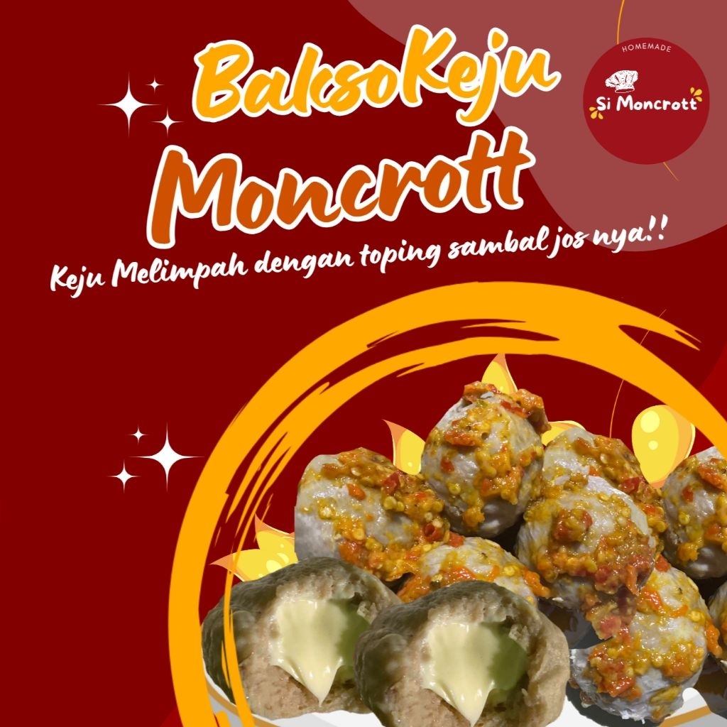 

Bakso Keju Moncrot isi 4 Bakso Jumbo Sambal Jos /Frozen Food