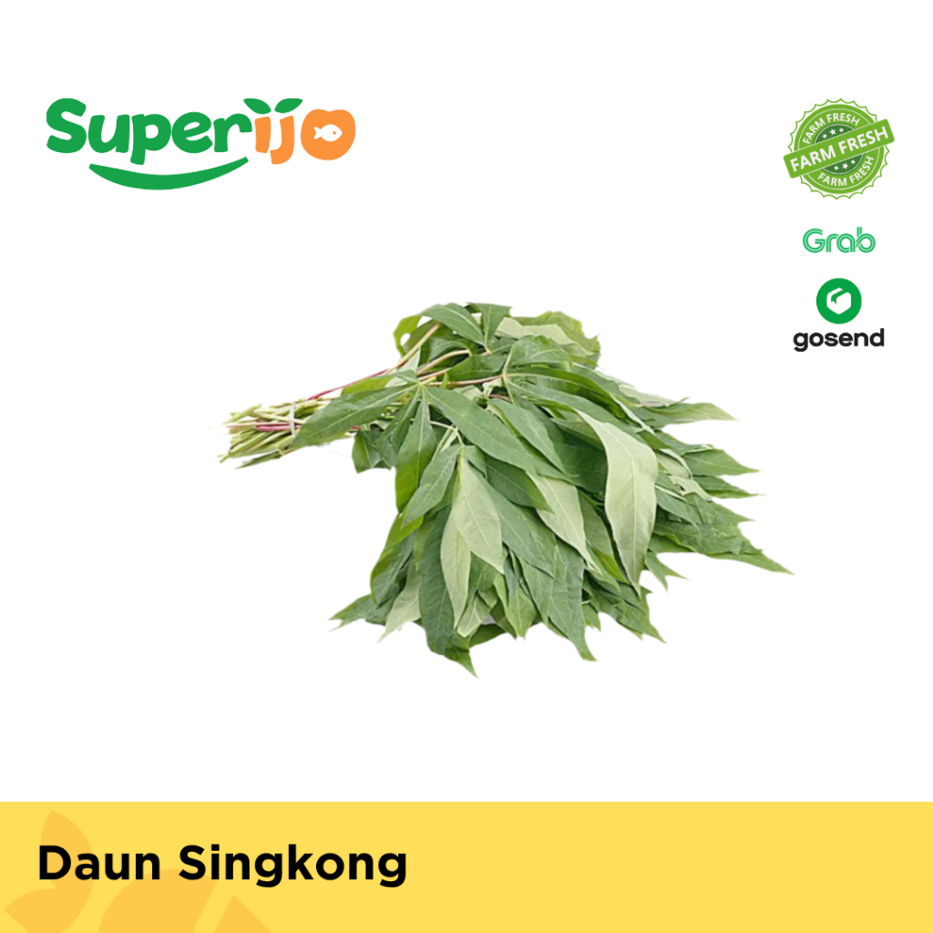 

SUPERIJO Daun Singkong Hijau Segar Per Ikat Makanan Sayur Sayuran Segar Online Sayur