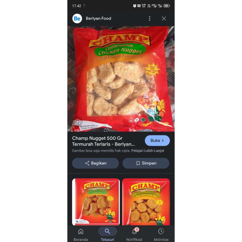 

nugget champ 500gram