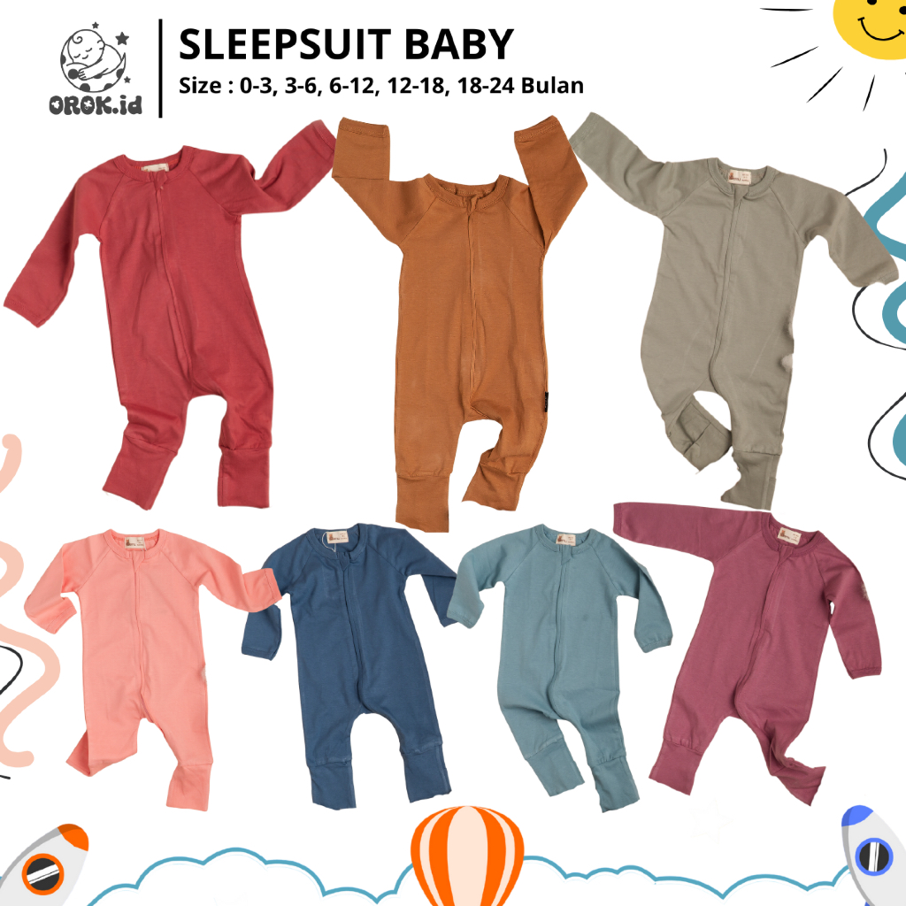 OROK.id Sleepsuit Baby 100% Catton Fashion Baju Bayi Jumpsuit Setelan Bayi Baju Tidur Premium Unisex