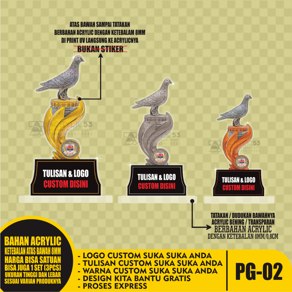 Piala Ace Pigeon, Tropy Ace Pigeon, Trophy Ace Pigeon, Tropi Ace Pigeon, Pialatrophy Ace Pigeon, Pia