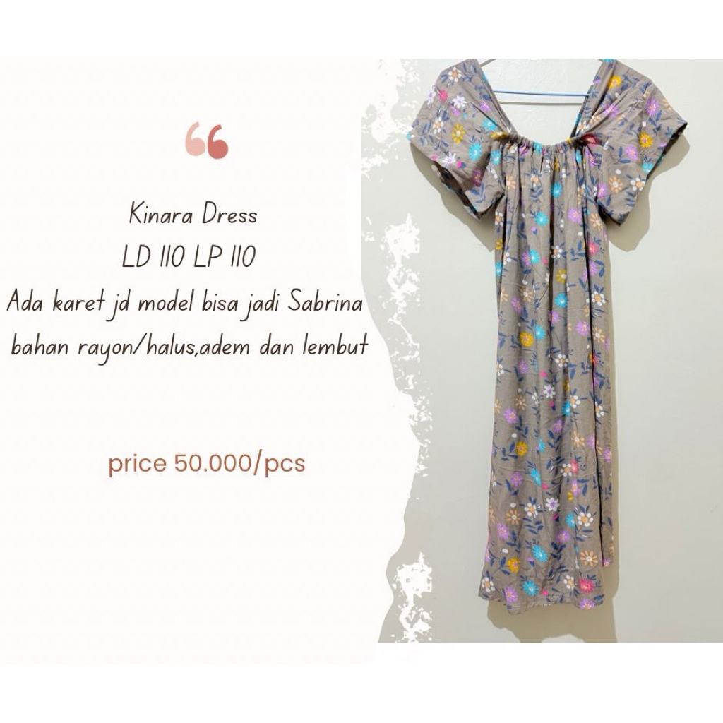 Kinkon dan Kinara dress|Daster Rayon Balikpapan
