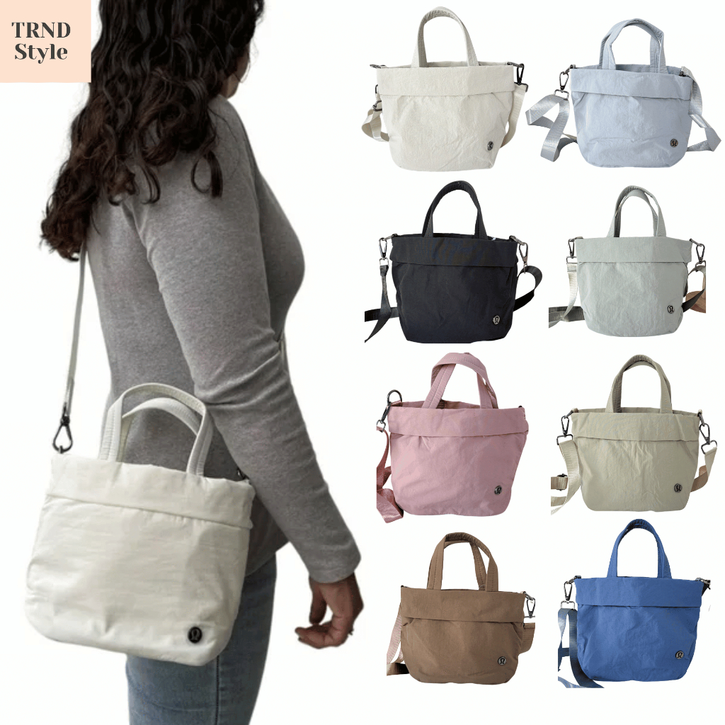 Tote Bag Selempang LULULEMN Tas Crossbody Wanita Lulu Kualitas Premium Tas Gym Banyak kantong TB047 