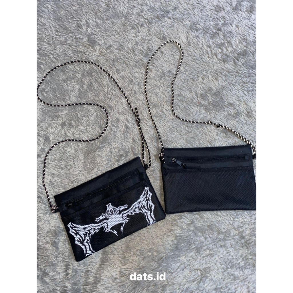 Tas slingbag-Tas Model skena-Pria Wanita-Tali reflektif-Tali biasa