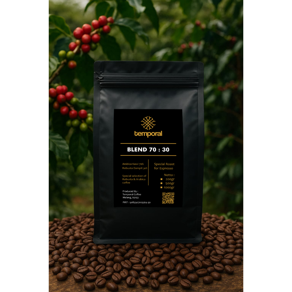 

Kopi Espresso Blend 70 : 30 | Temporal Coffee Company | Biji Kopi Sangrai | House Blend