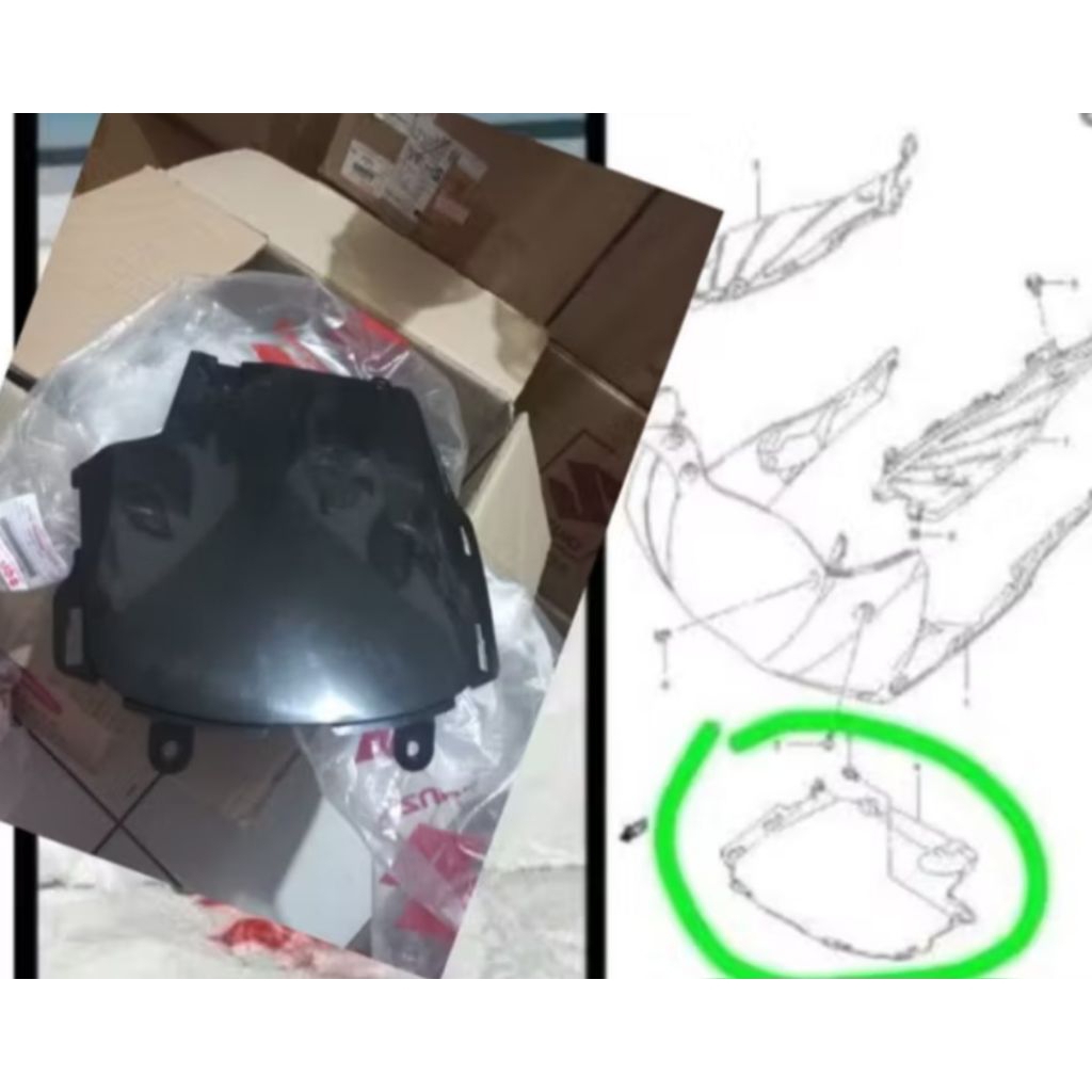 bordes dek bawah penahan lumpur suzuki skywave hayate original
