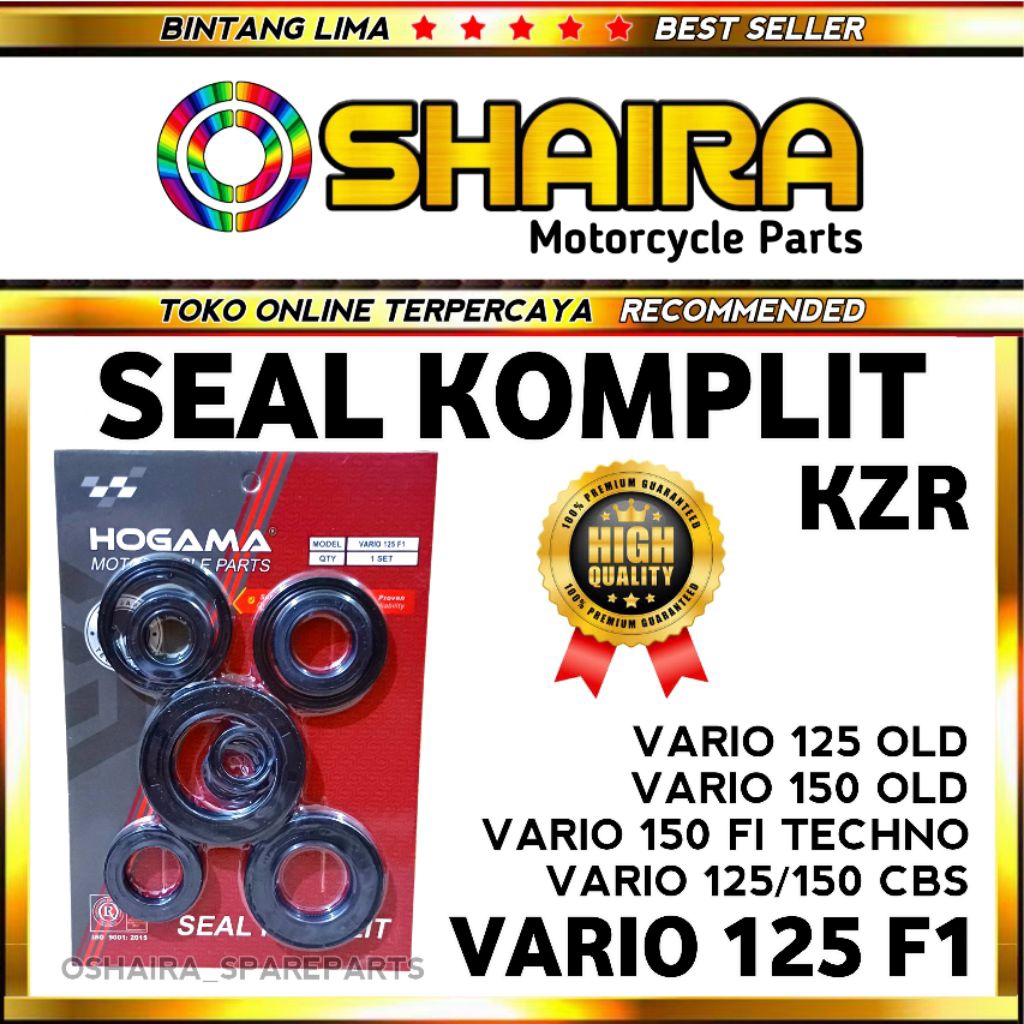 SEAL KOMPLIT VARIO 125 FI / OIL SEAL KIT VARIO 125 FI / OIL SEAL SET VARIO 125 F1 SEAL OLI KOMPLIT V