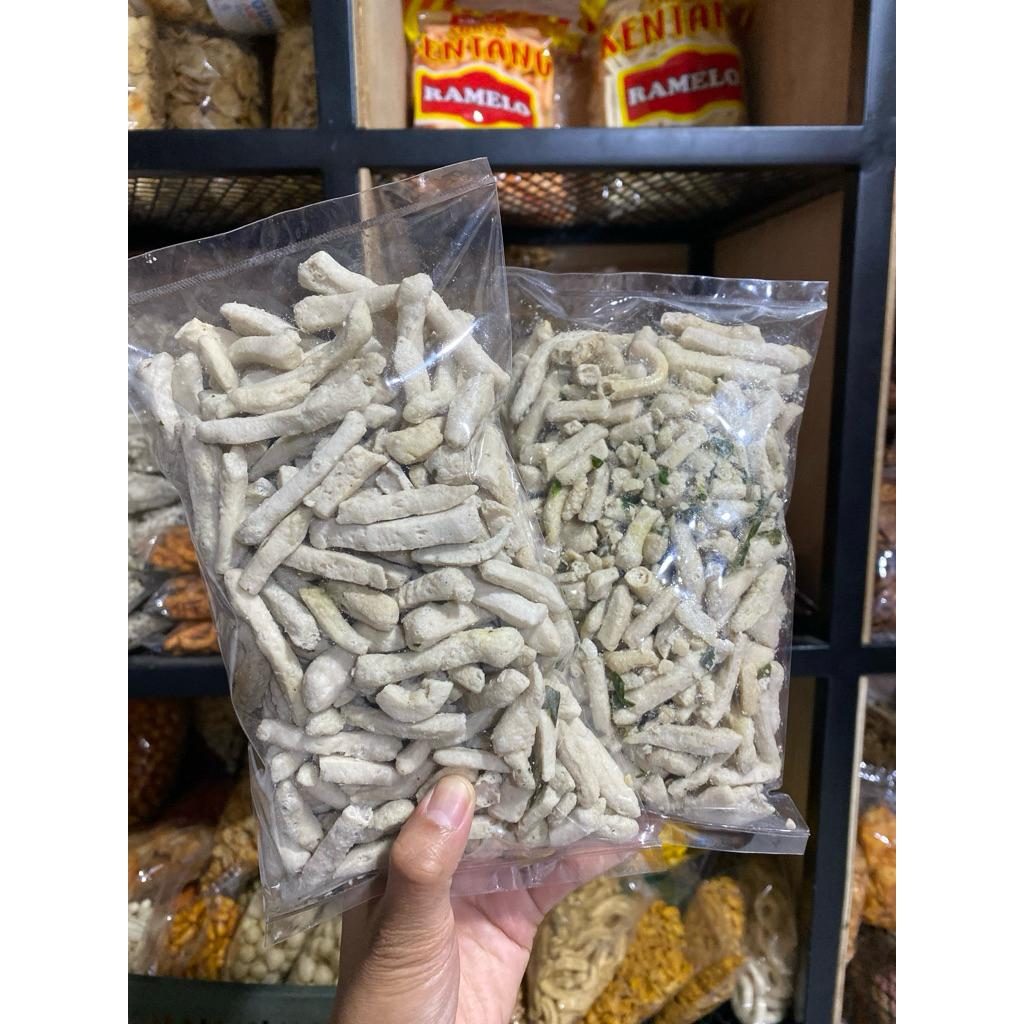 

BASRENG STIK ORIGINAL DAUN JERUK 250GR KERIPIK BASRENG STICK ORI DAUN JERUK BASO GORENG REMPAH