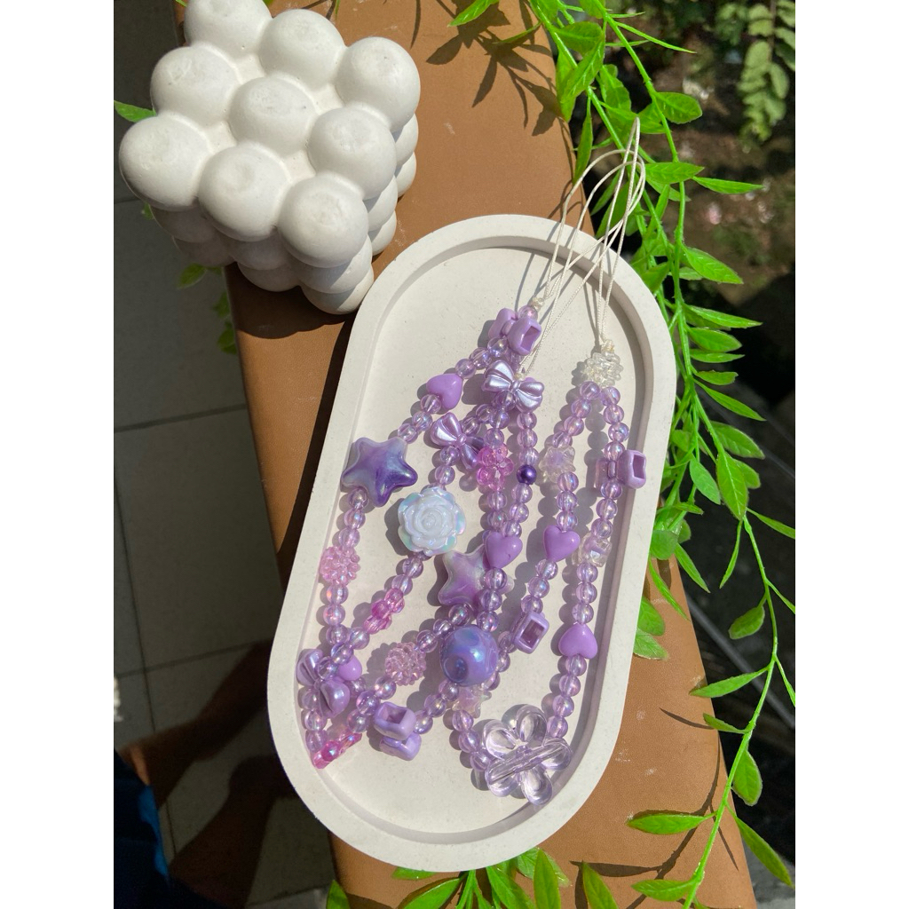 Strap Phone / Tali Hp warna Ungu | warna Lilac tali hp gantungan hp lucu
