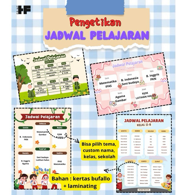 

PENGETIKAN JADWAL PELAJARAN CUSTOM NAMA // JADWAL PELAJARAN SEKOLAH