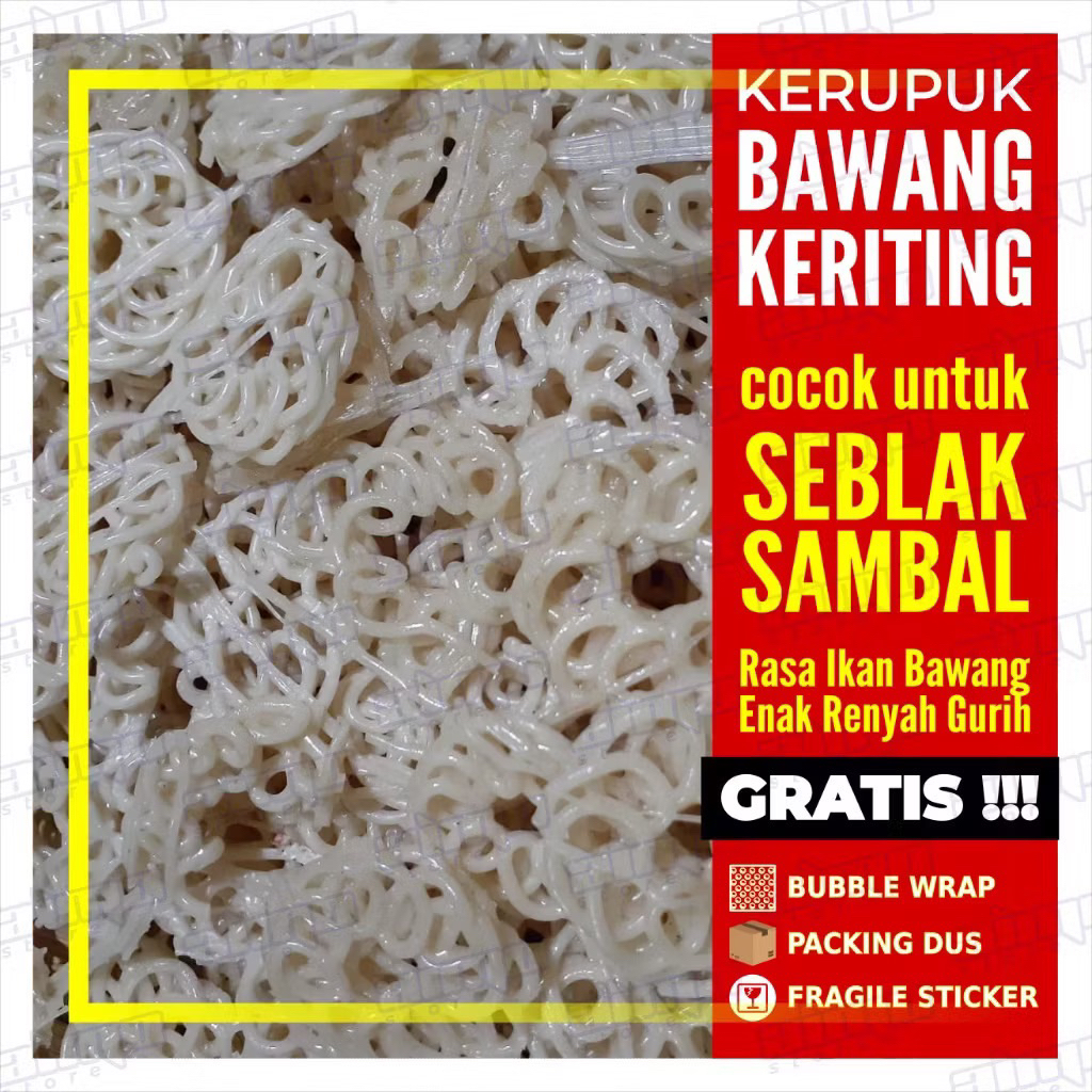 

1 KG krupuk Bandung Krupuk Bawang