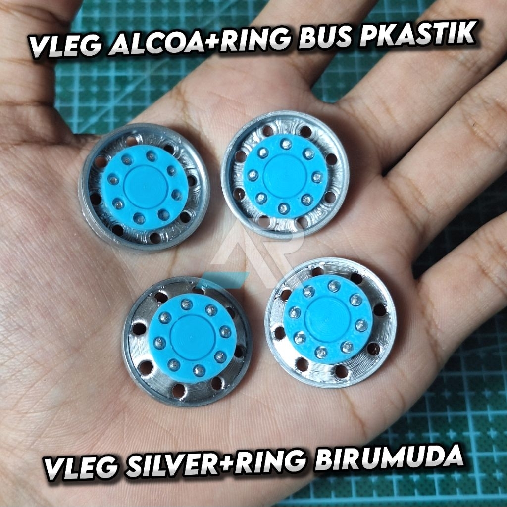 velg alcoa+ring miniatur bus plastik