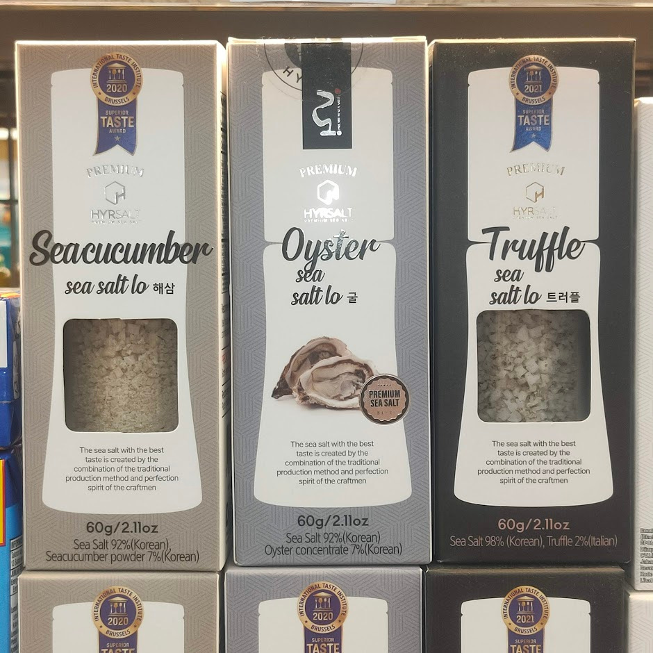 

Premium Seasalt HAEYEAREUM 60gr Sea Cucumber / Oyster / Truffle HYRSALT Sea Salt Lo