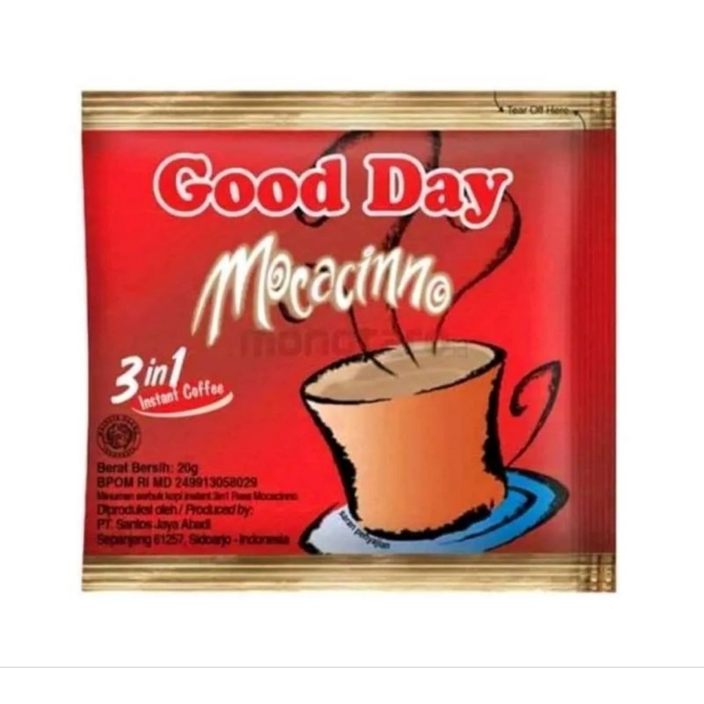 

Kopi good day moccacino 1 renceng / 10 sachet