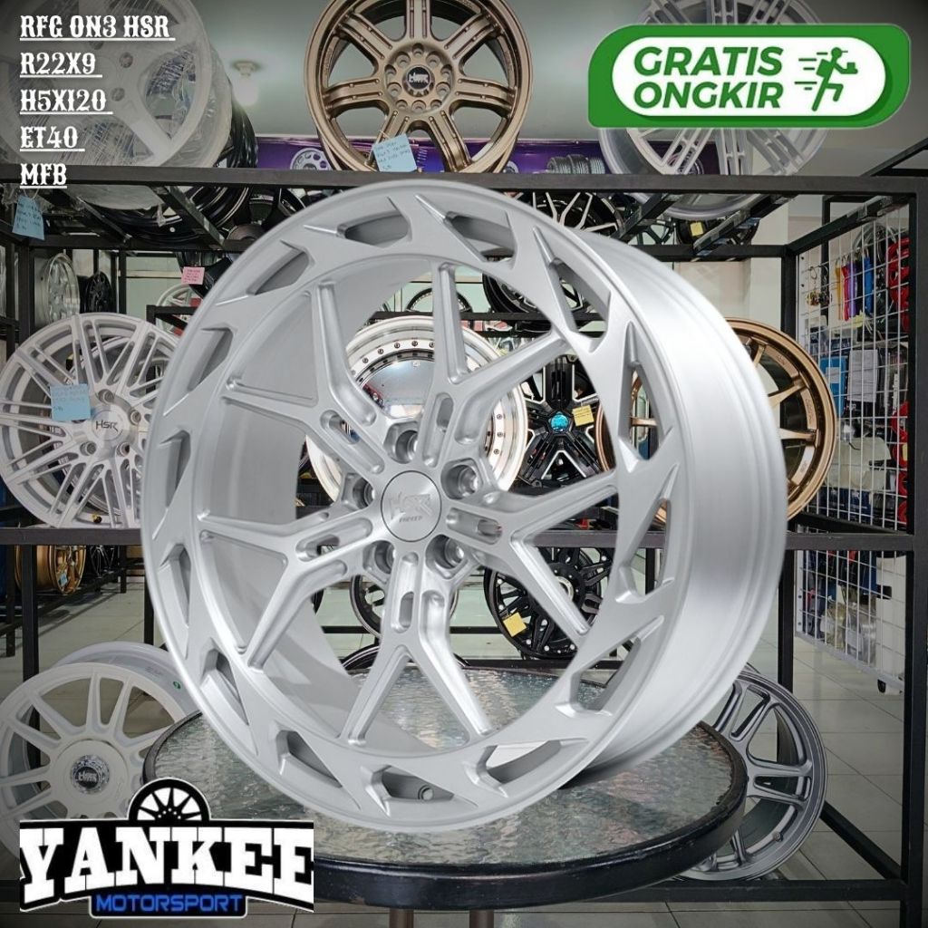 Velg Mobil RFG ON3 RING 22 R22 Hole 5x120 LEBAR 9 Pelek untuk BMW,Mini: (Countryman)
