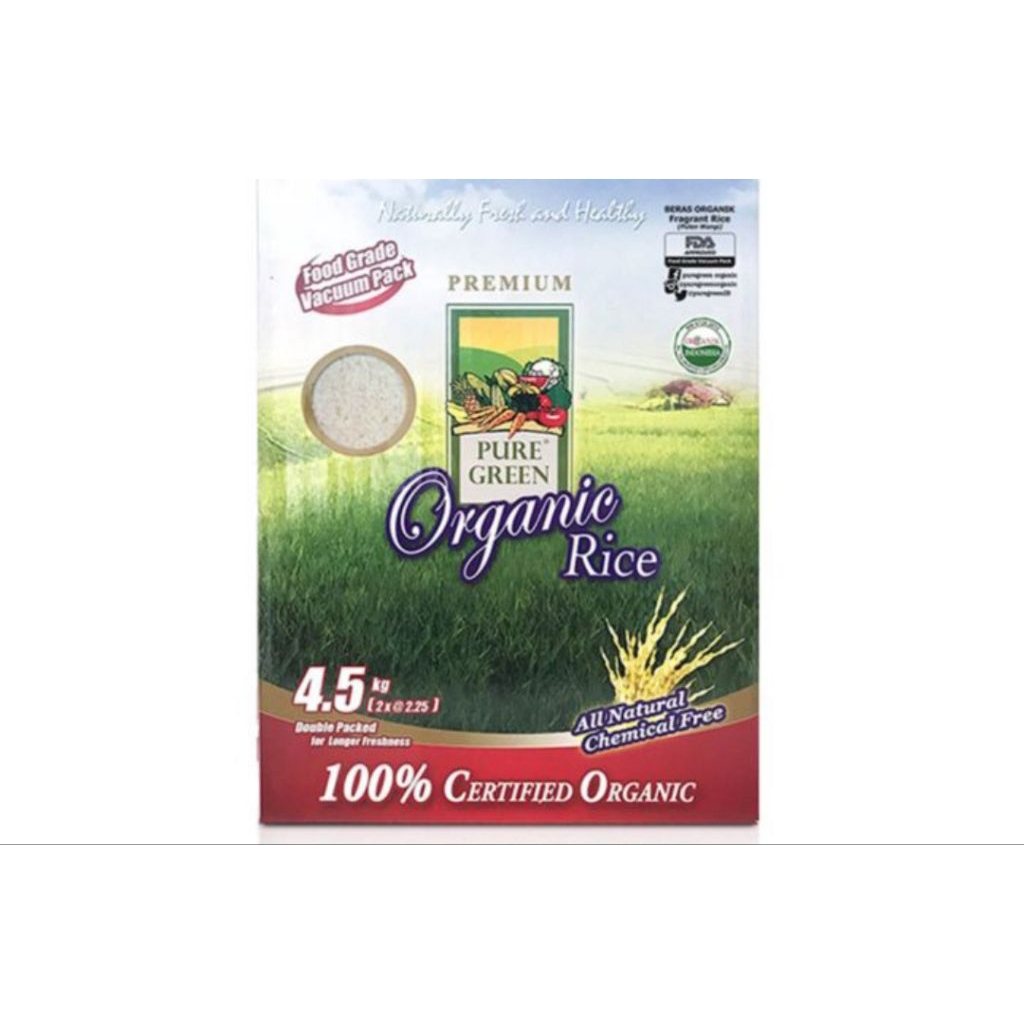 

Puregreen beras pandan wangi organik 4,5 kg