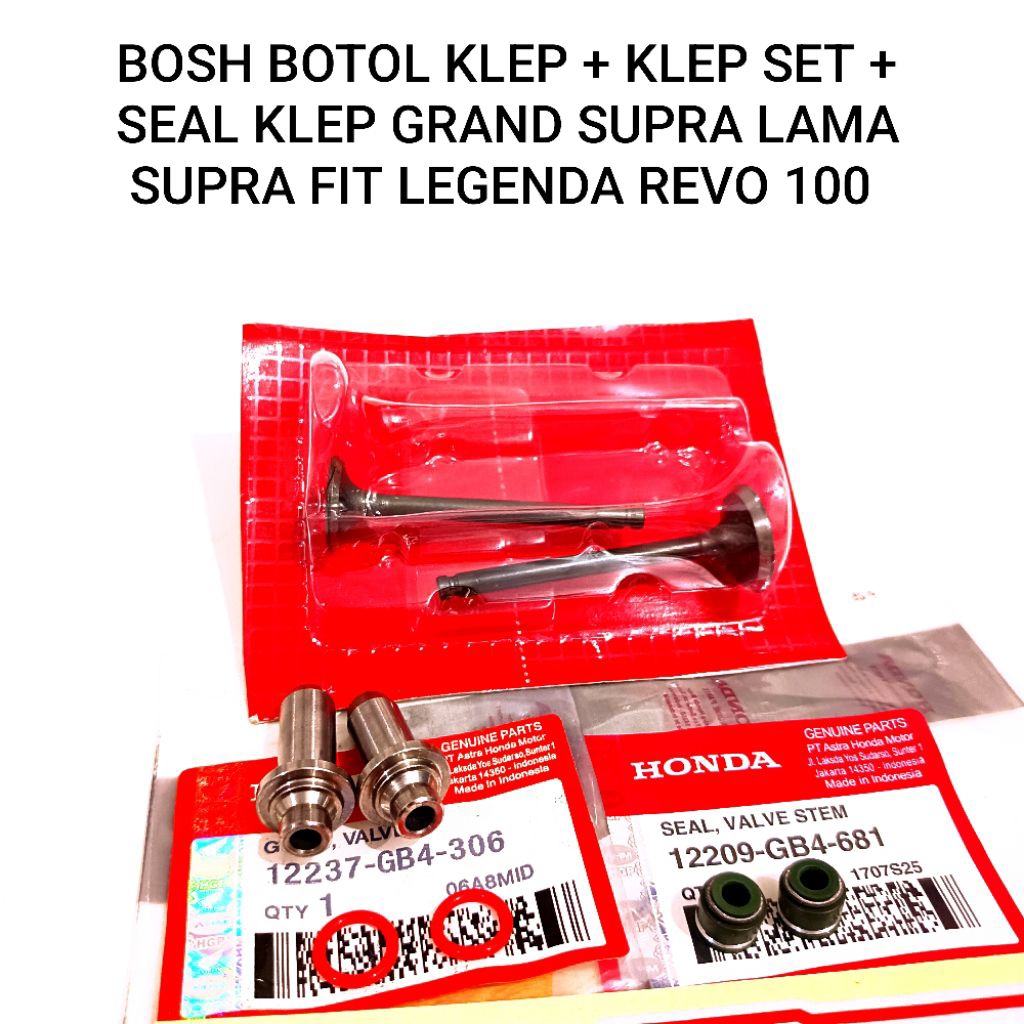 BOSH BOTOL KLEP + KLEP SET + SEAL KLEP GRAND SUPRA LAMA SUPRA FIT LEGENDA REVO 100