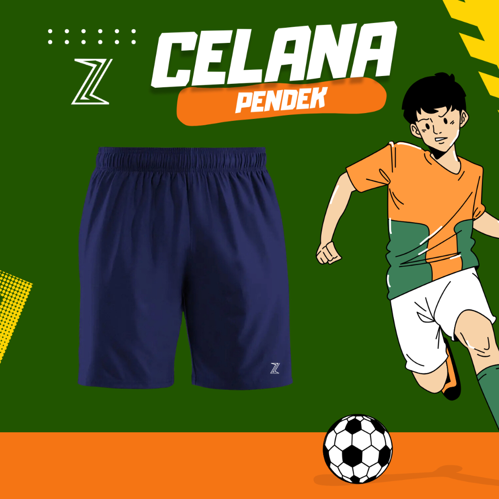 Celana Pendek Lari Jogging Olahraga Zhfu SS1I Boxer Santai Kolor Shorts Pants Bokser CD Saku Polos K