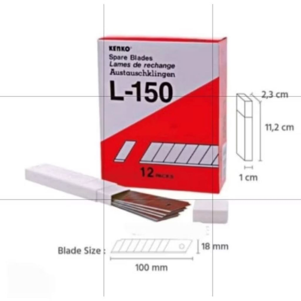 

Paket Hemat 1 Box 12 Tube 60 Pcs - Isi Cutter Kenko L -150