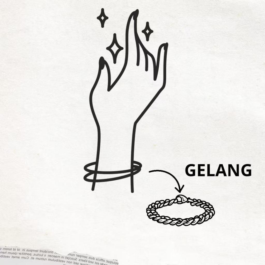 G298 Gelang Titanium Premium Wanita Lapis Emas 18 KGP