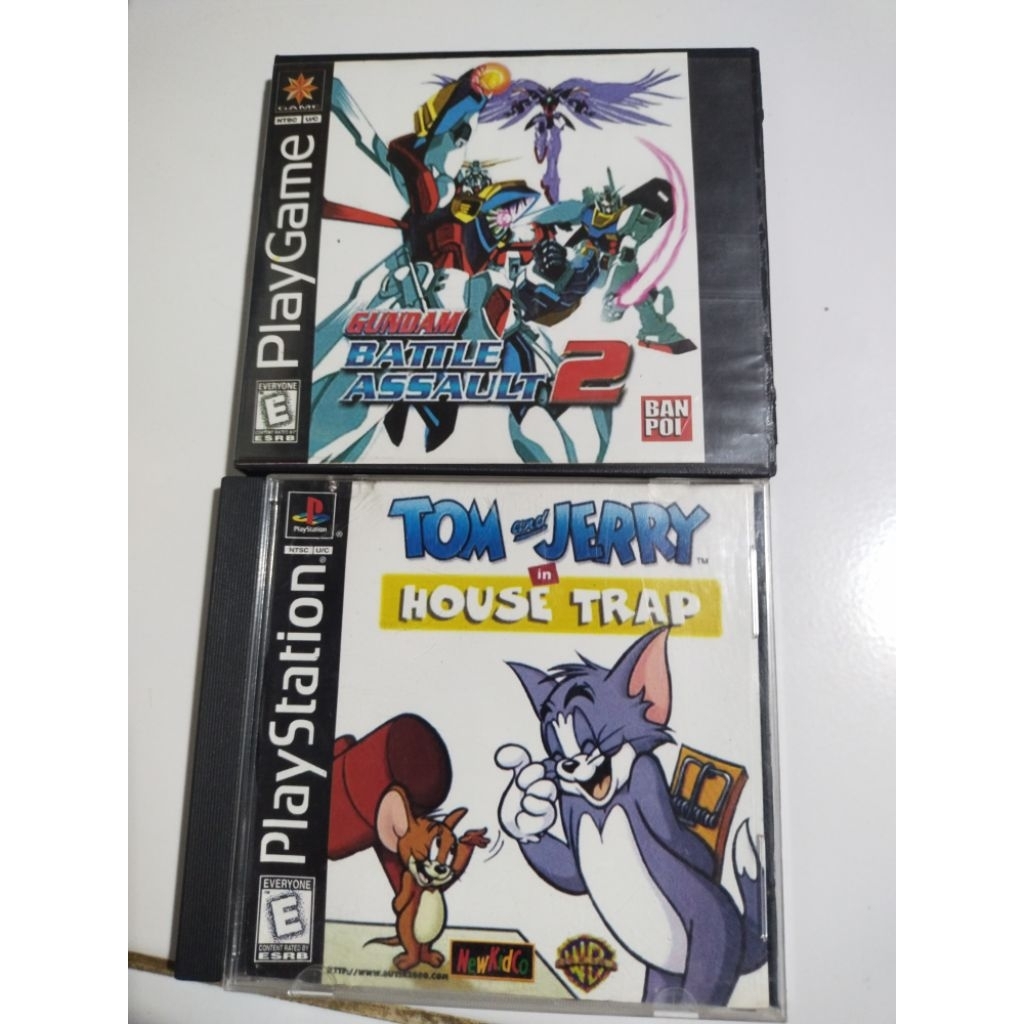 Kaset Game PS1 Gundam Battle Assult 2 dan Tom&Jerry House Trap