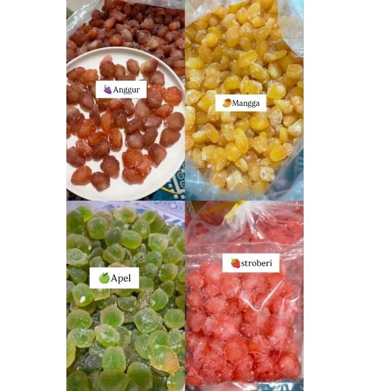

YUPI JELLY KUPAS STROBERI,MANGGA,APEL ANGGUR 1000gr/500gr manis seger buah wangi,PERMEN JELLYdikupass