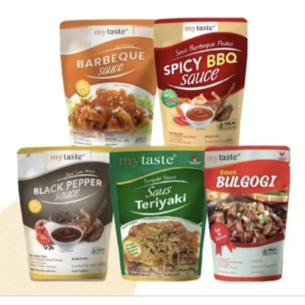 

MyTaste | My Taste Saus 500gr | Saus Lada BlackPepper | Bbq barbeque | level 2 | level 3 | Asam Manis | Gochujang | Bolognese | Bulgogi | Tiram | Teriyaki | Mushroom/jamur Saos Pack Original
