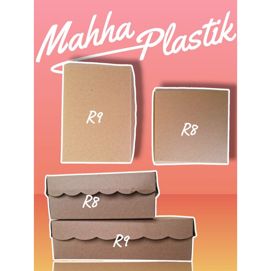 

Kotak nasi R8(18×18×7) dan R9(18×25×7) coklat