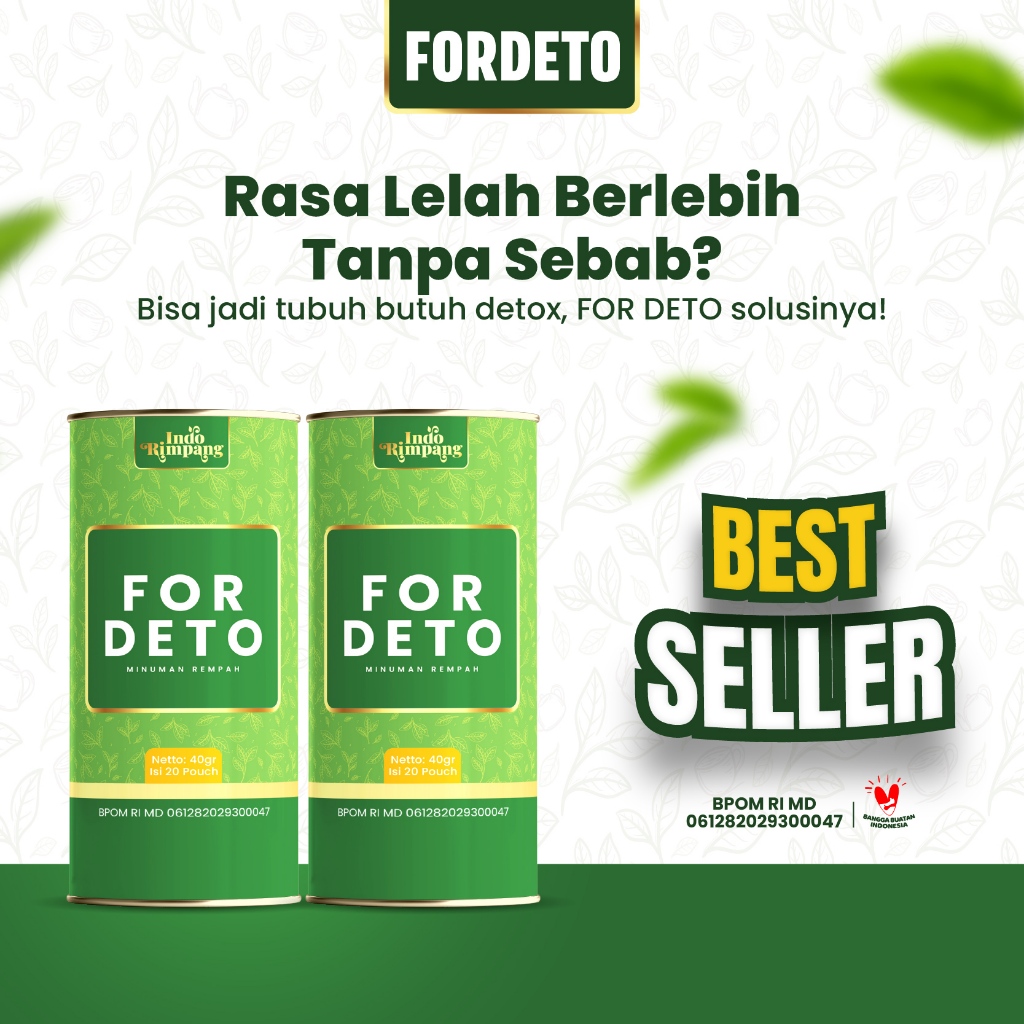 

Fordeto Teh Rimpang - Rahasia Detoks Alami Dengan Mengkudu, Kunyit & Temulawak For Deto Green Bantu Lancarkan Pencernaan Sembelit Turunkan Berat Badan