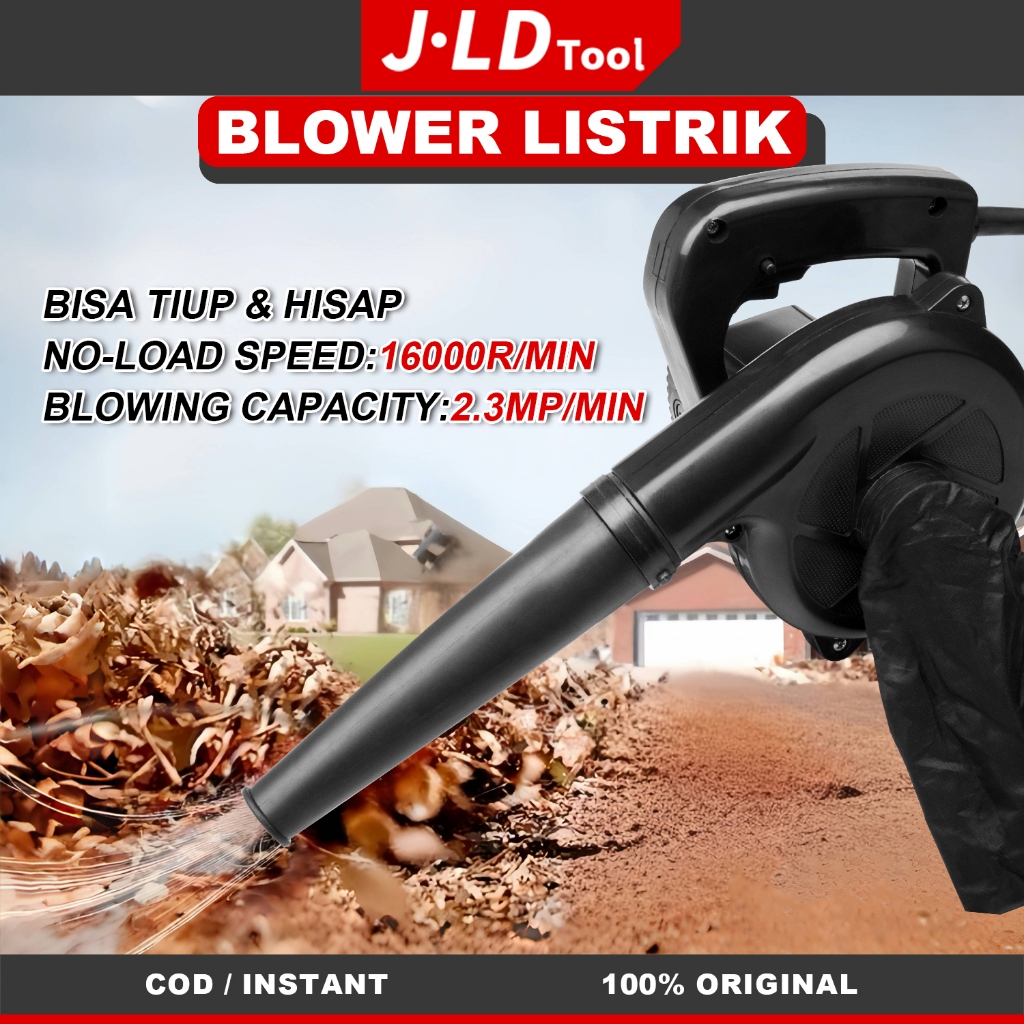JLD Blower Listrik hand blower 450W Mesin Blower Cleaner Blower Pengumpul Daun Debu Penyapu Penyedot