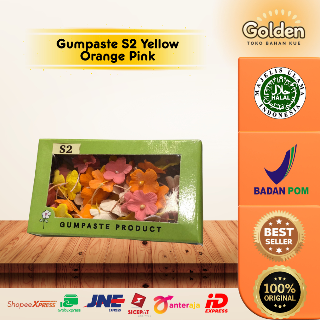

Gumpaste S2 Yellow Orange Pink