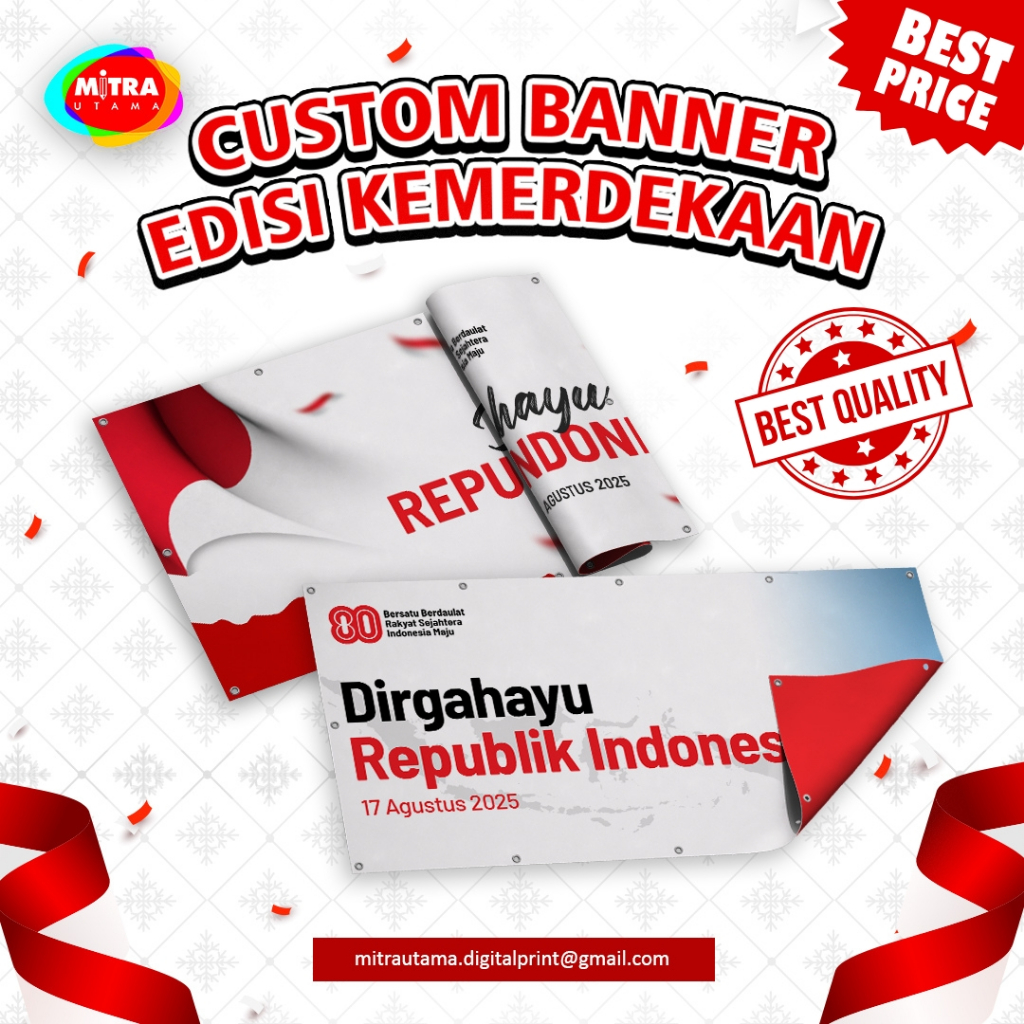 BANNER AGUSTUSAN CUSTOM | Cetak Spanduk Banner Custom 17 Agustus Kemerdekaan | BANNER CUSTOM 17 AGUS
