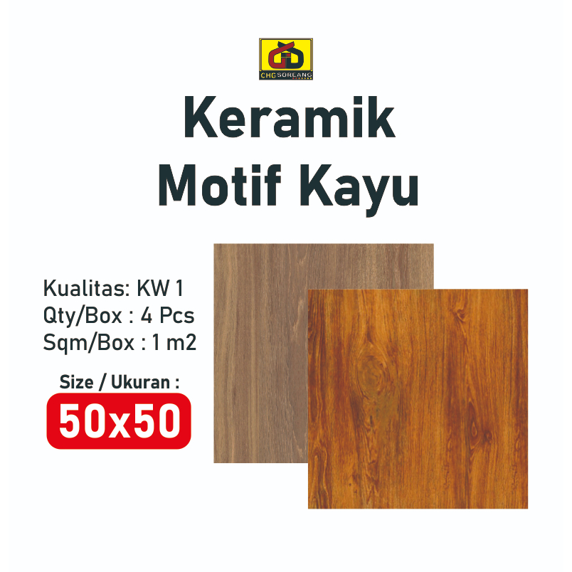 Keramik Lantai 50X50 Corak Kayu / Keramik 50x50 Motif Kayu