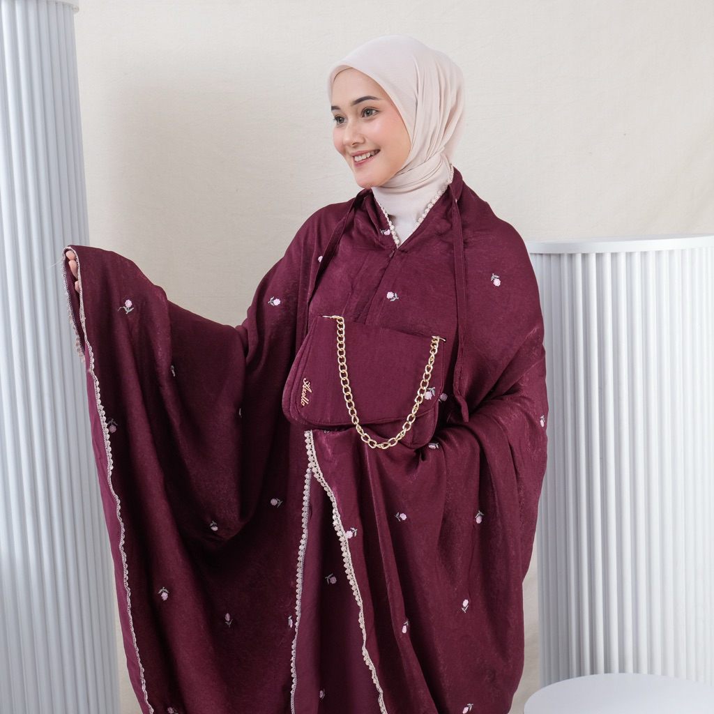 Mukena Wanita Sholat Perlengkapan Solat Sale Ramadhan Trend Baru Rukoh Terusan Perempuan Ruguh Wasni