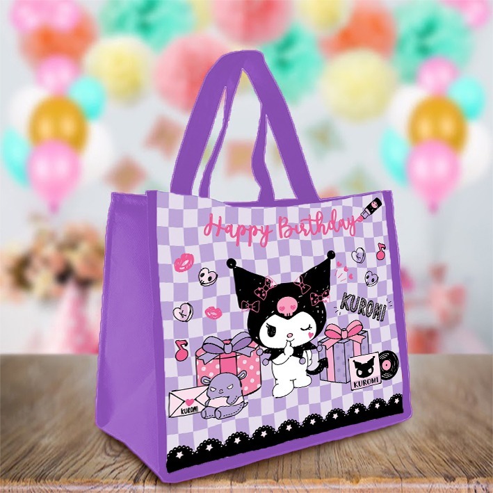 

Tas Ultah Kuromi 02 Goodie Bag Souvenir Ulang Tahun Aqiqah Kartun Anak Lucu