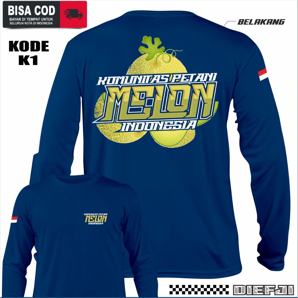 KAOS PETANI MELON INDONESIA BAJU PETANI MELON BAHAN KATTUN ASLI