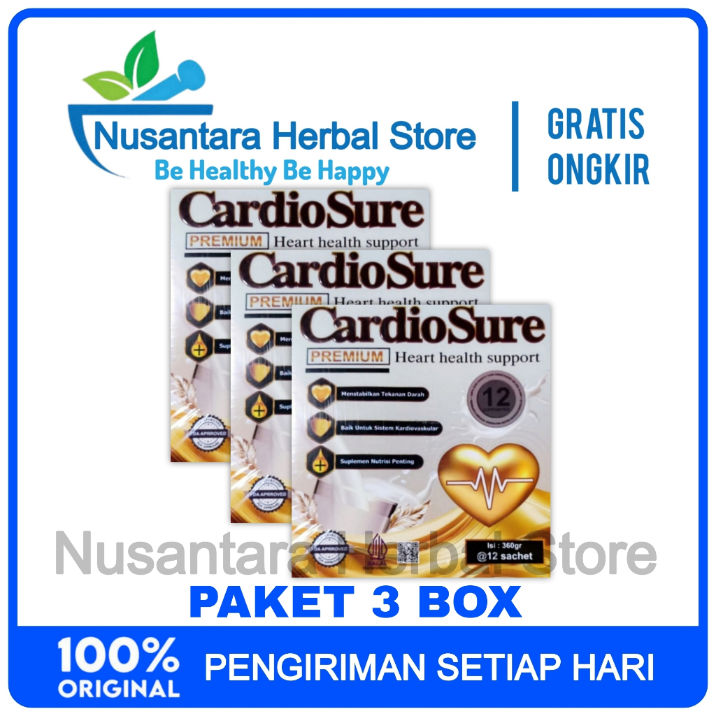 

3 Box Cardiosure Milk Original Asli Susu Herbal Untuk Jantung Serta Mencegah Hipertensi Darah Tinggi Kolesterol Dan Stroke