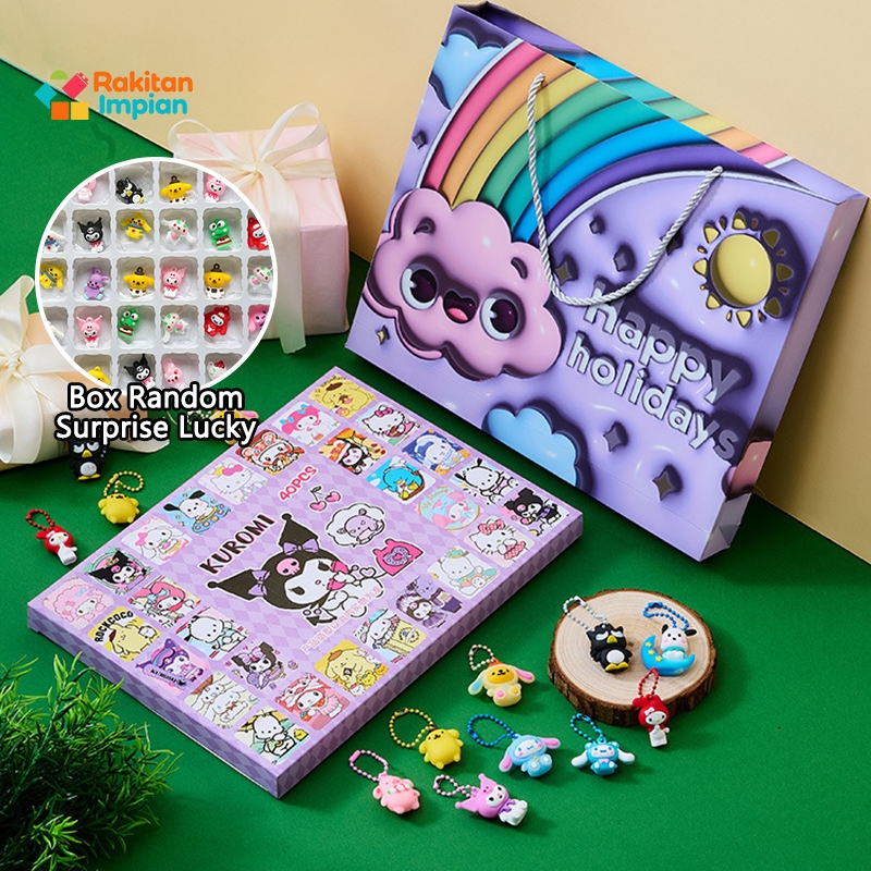 40Holes Kuromi Box Random Surprise Lucky Toblos Mainan  / Boneka Kuromi Bingo Blind Box Kuromi