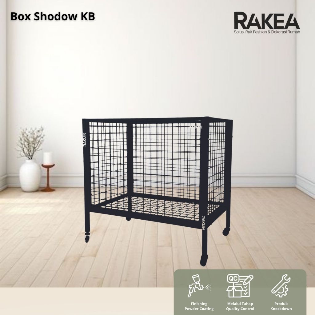BOX SHODOW KOTAK (KB) - KERANJANG OBRAL KOTAK DENGAN RODA / BOX WAGON - BOX RAM KNOCKDOWN - RAKEA