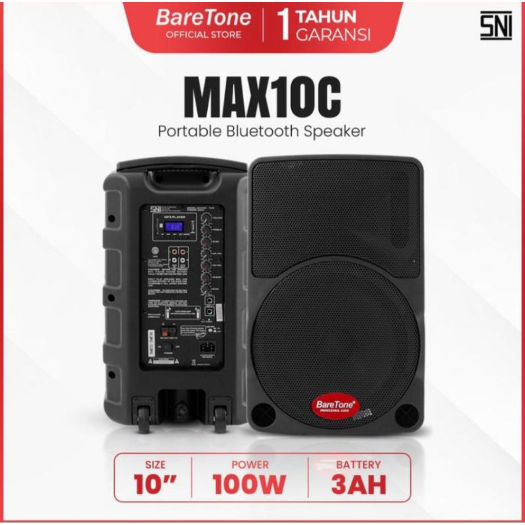 Speaker Portable Wireless / Speaker Meeting Wireless BARETONE MAX10C / 10 inch