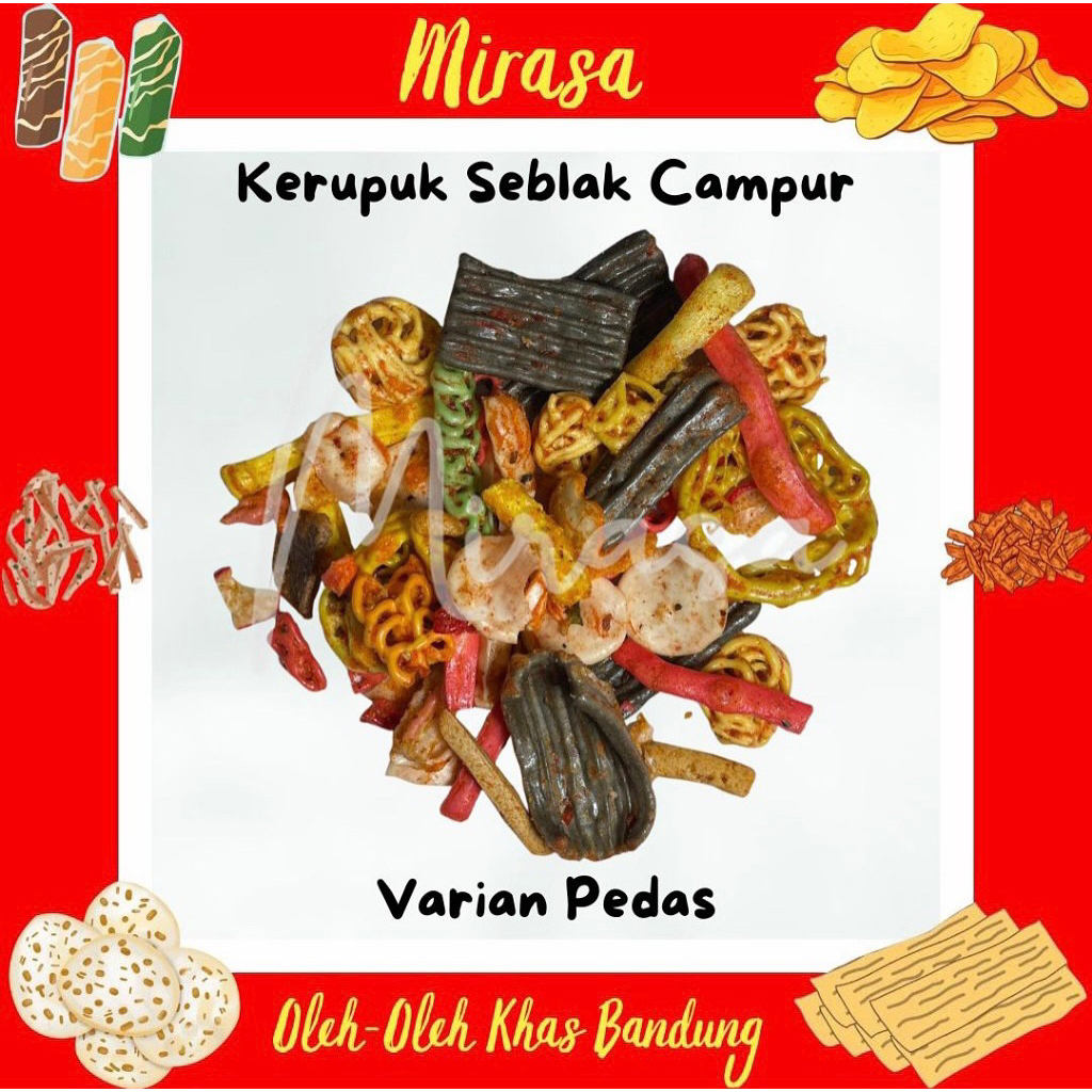 

Kerupuk Seblak Campur| Kemasan Berat 250g, 500g, & 1KG.