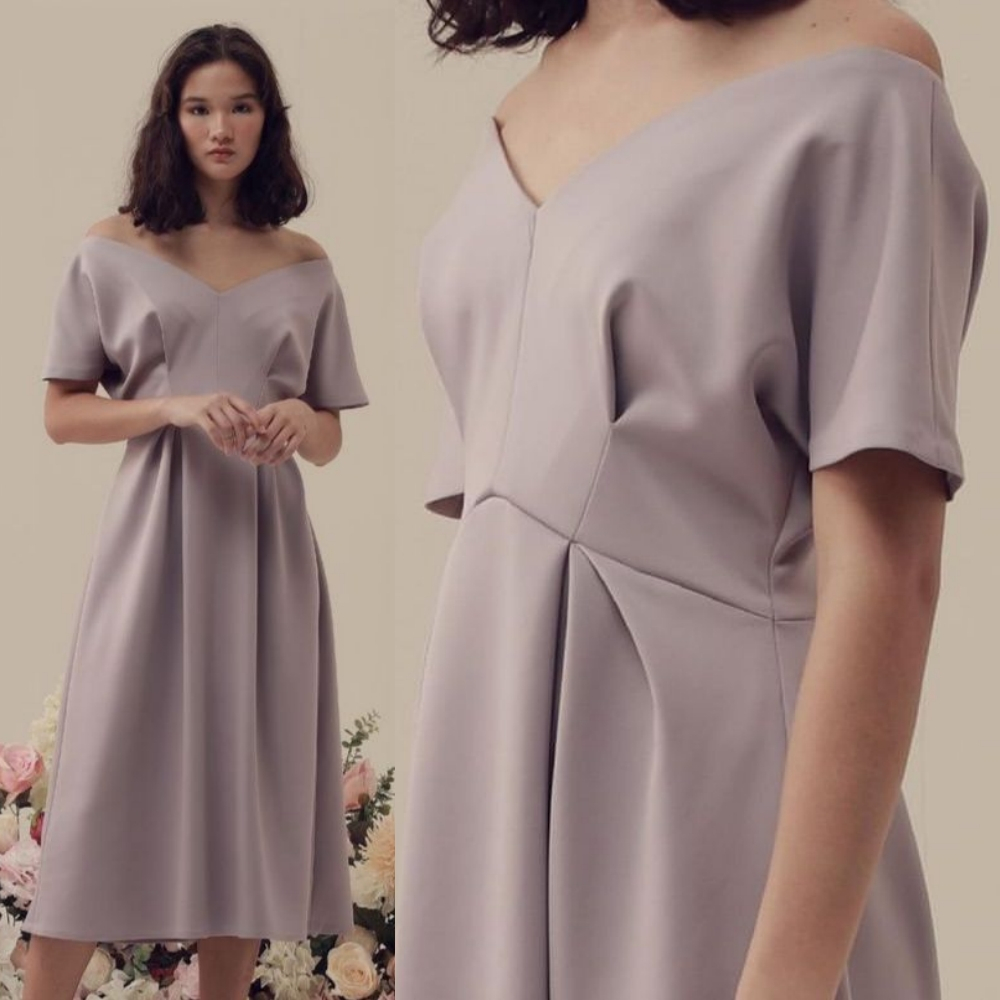 Claude Mare Dress in Lilac | pesta | bridesmaid | purple [vyloved preloved]