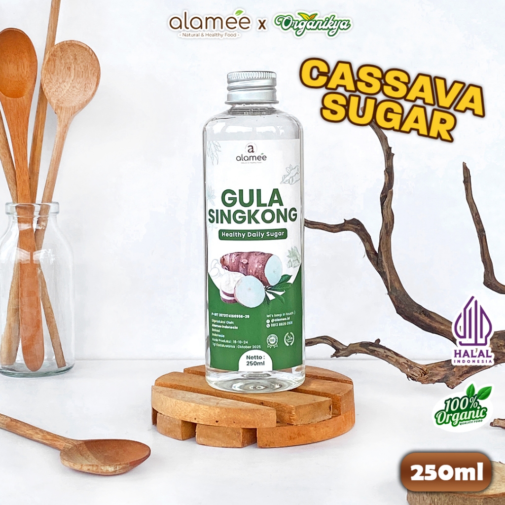 

ALAMEE Gula Singkong Ketela Organik Cair Asli Pemanis Sweetener Fructose Gluten Free organikya