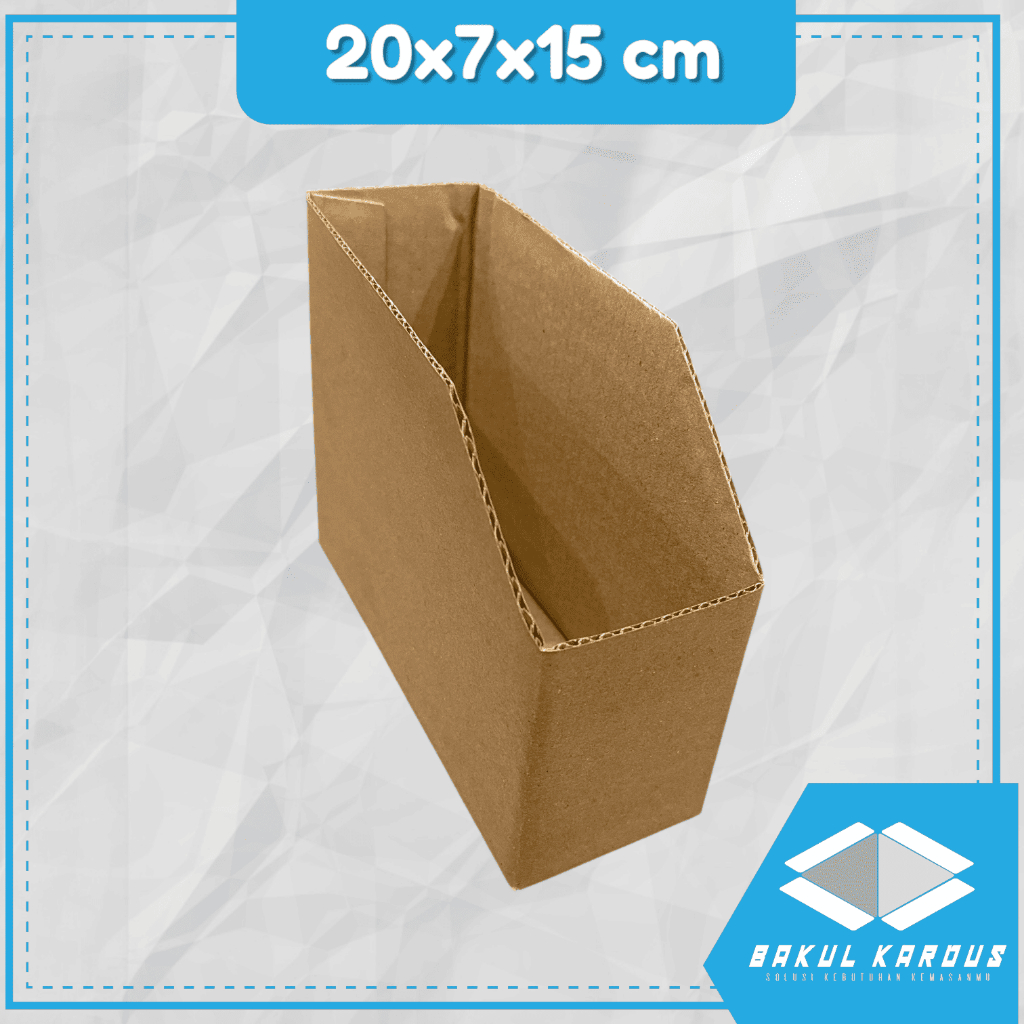 

kardus model bin box file ukuran 20x7x15 cm - partisi rak barang