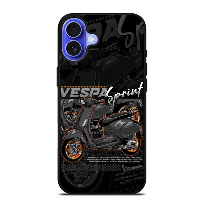 Vespa ST0123 iPhone 16 16e 15 14 13 12 11 Pro Max Plus Mini XR X XS Max Hybrid Case