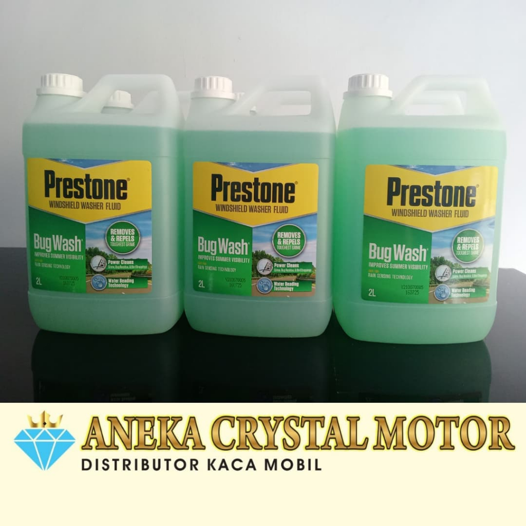 BUG WASH Prestone Air Wiper Fluid  2 Liter Cairan Pembersih Kaca Windshield Cleaner Mobil