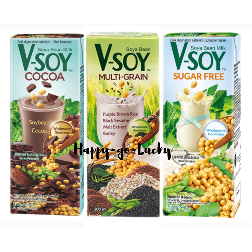 

V-Soy Multi Grain UHT 200 ml VSoy Susu Soya Kedelai Non Dairy Milk Plant Based Vegan Vegetarian