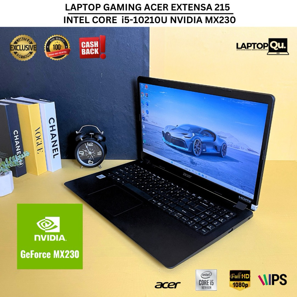LAPTOP GAMING ACER EXTENSA 215 i5 GEN 10 NVIDIA MX230/RAM 20GB/SSD 256GB/FHD/IPS/GRADE A