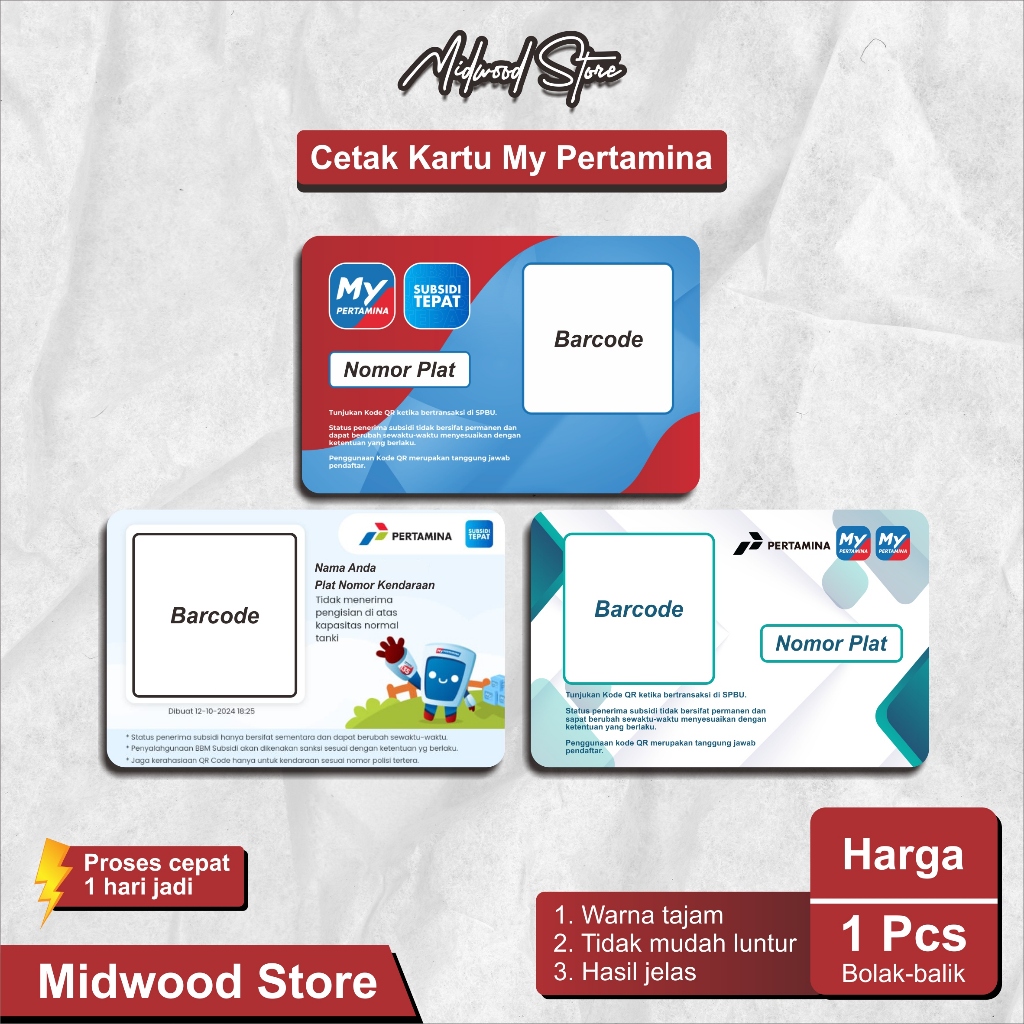 

Cetak Kartu My Pertamina Bahan PVC Tebal - Tanpa Minimal Order