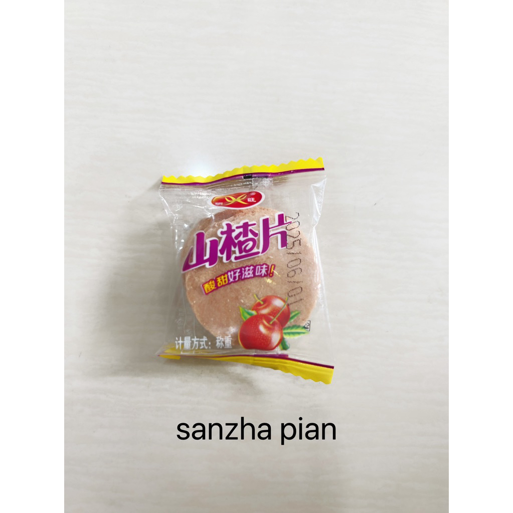 

Hawthron pia 15g sanzha pian cemilan bulat asam manis buah sanzha